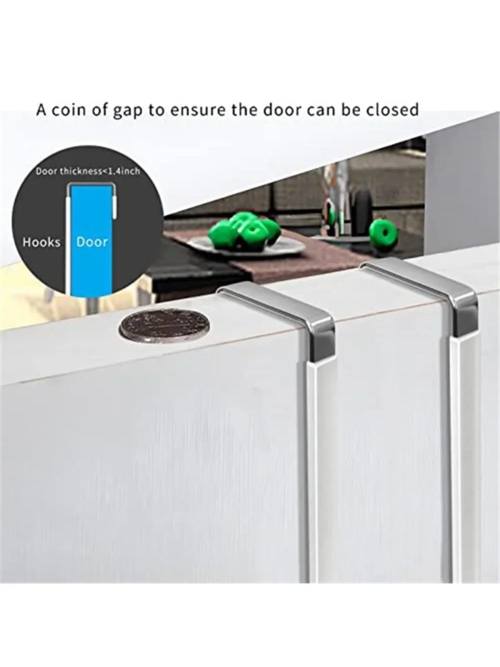 Over Door Hooks Heavy Duty Door Hanger Organizer Coat Towel Rack White